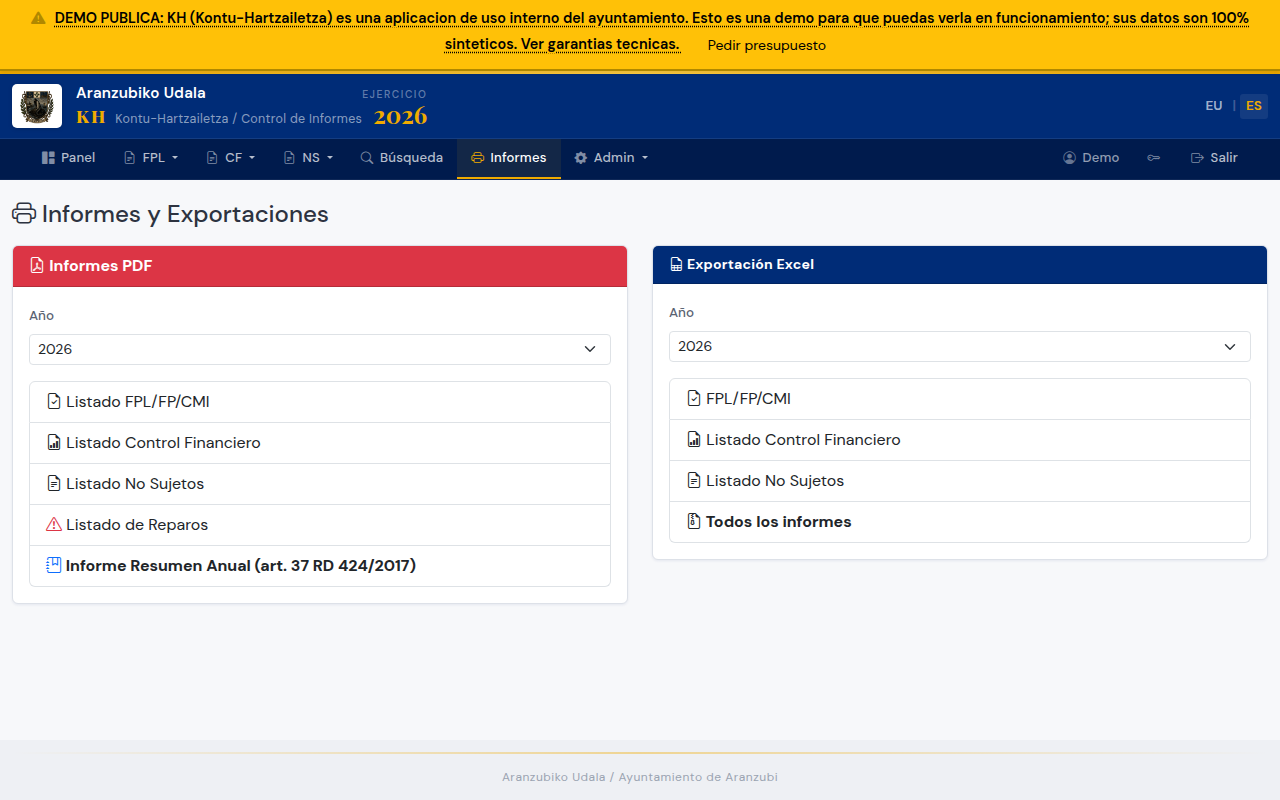 Hub de informes